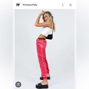Princess Polly: Harper velour track pants US 2
